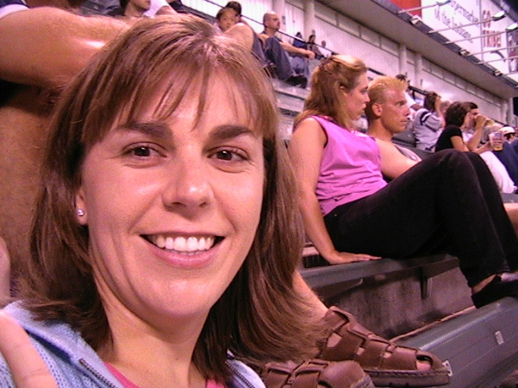 Kim enjoying the game