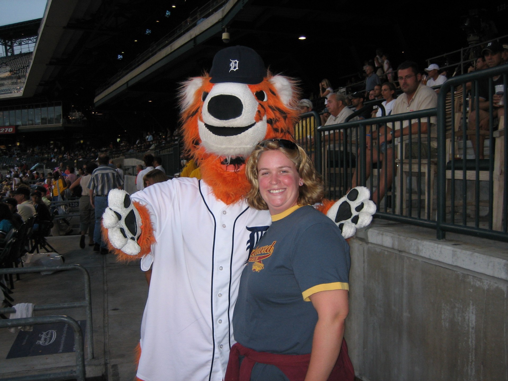 Kate with mascot Paws