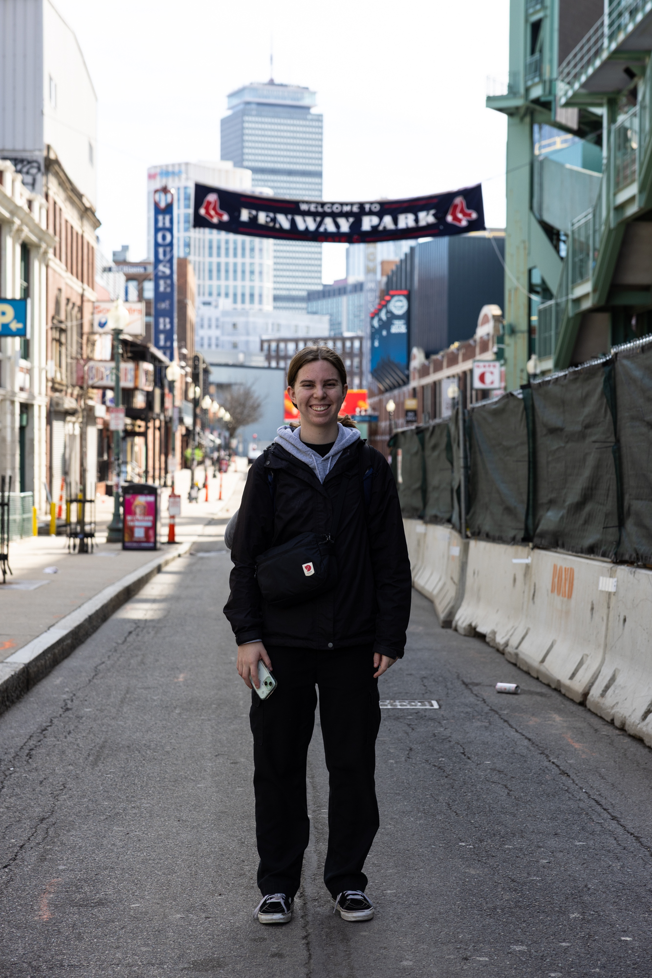 Savannah outside Fenway in 2024