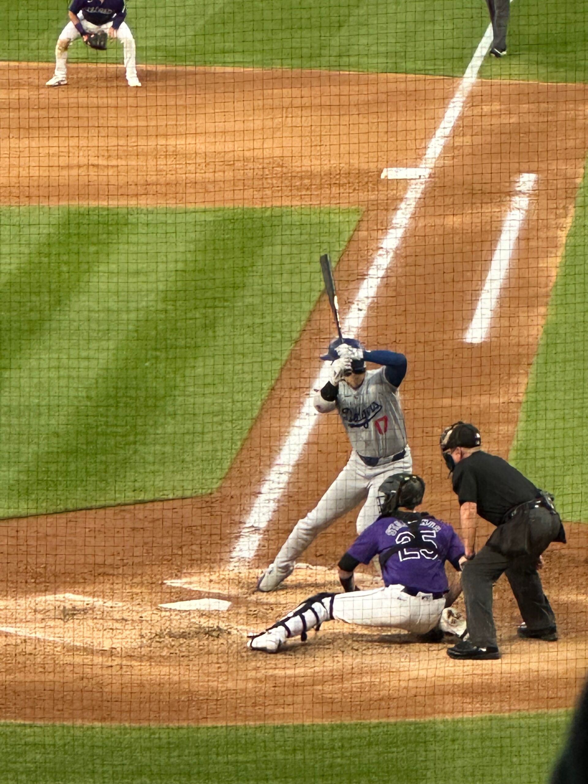 Shohei Ohtani bats for the Dodgers