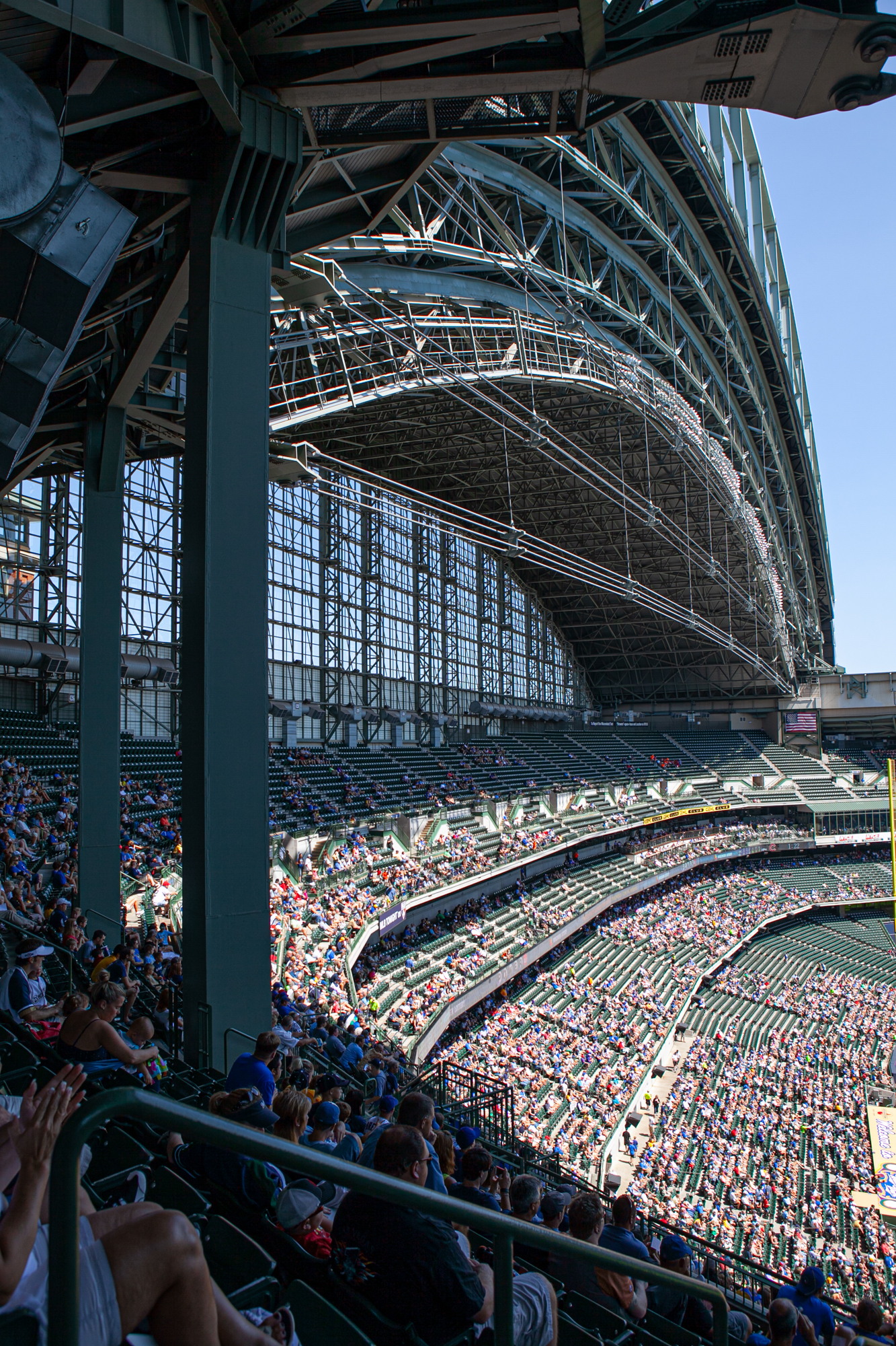 View of the upper deck and roof